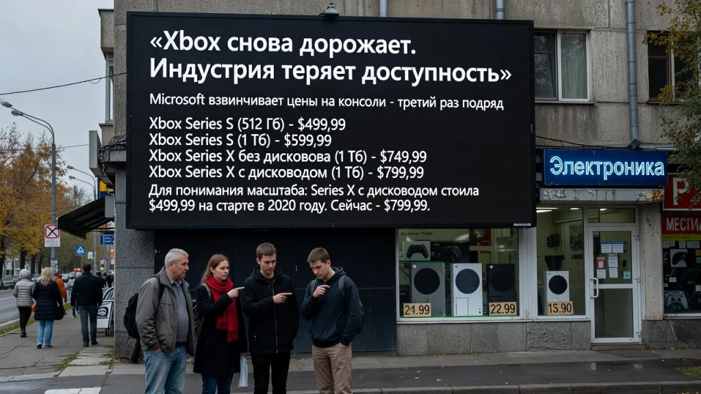 Xbox снова дорожает. Индустрия теряет доступность